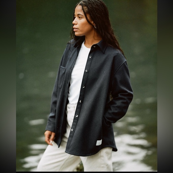 ANIAN Tops - NWT ANIAN - Relaxed Melton - Womens - Small - Charcoal